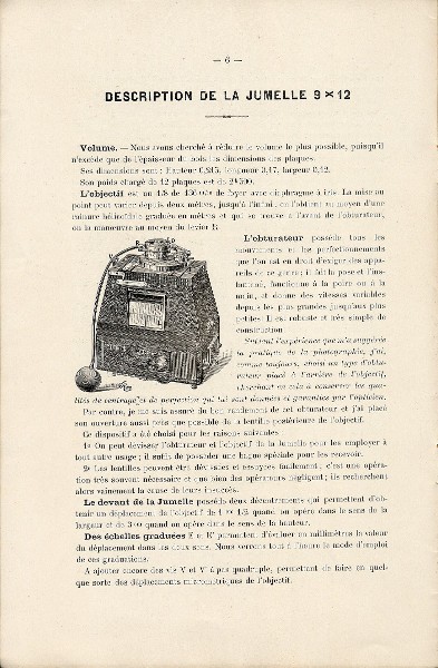 Jumelle Extra-plate H Bellieni – Format 9x12 – Vintage – Bon état Général